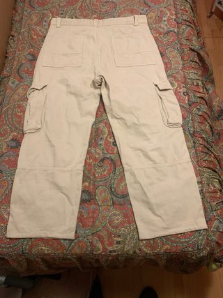 Pantalón ancho beige