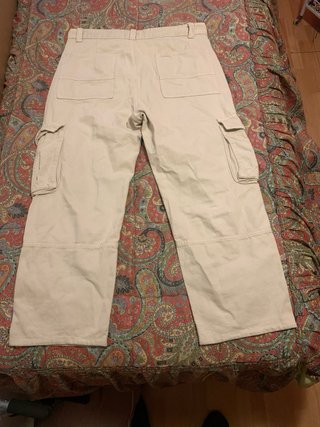Pantalón ancho beige