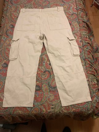 Pantalón ancho beige