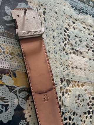 Cintura Louis Vuitton Marrone e Argento