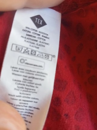 Camiseta roja algodón talla L