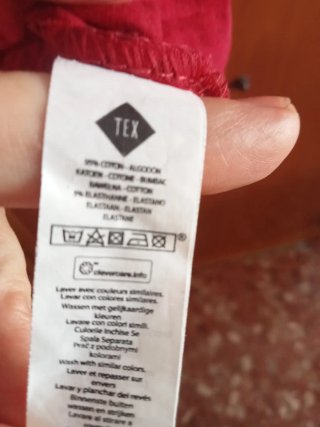 Camiseta roja algodón talla L