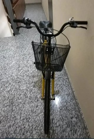 Bicicleta de paseo amarilla DTB