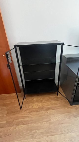 Vitrina Estantería Rudsta Ikea Negra