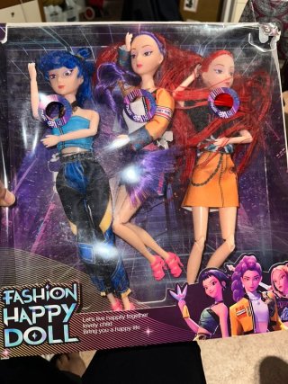 3Set With Music Fashion Happy Doll