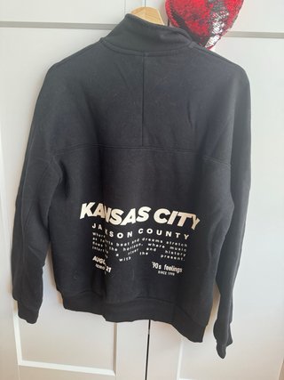 Sudadera USA Kansas City Negra Talle grande