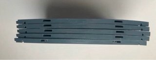 Scalextric 5 curvas Powerline pista gris + Vallas