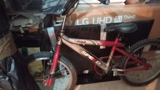 Bicicleta SPEED Roja y Plateada