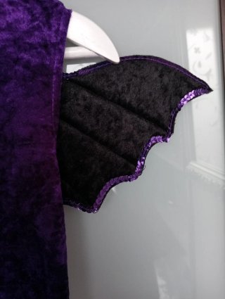 Disfraz Murciélago Morado y Negro Talla Única