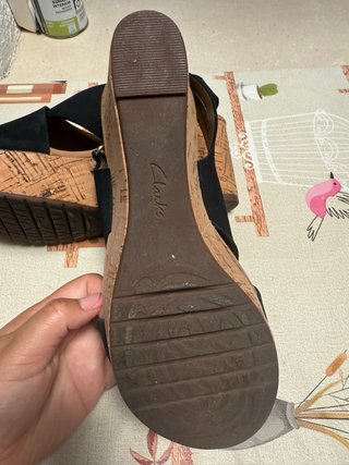 Sandalias Clarks Talla 38 Negras/Marrones