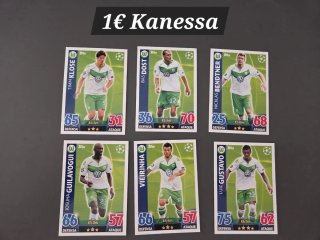 Lote 6 cromos Topps Champions League