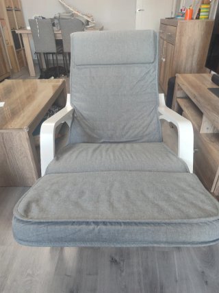 Sillón relax madera con reposapiés