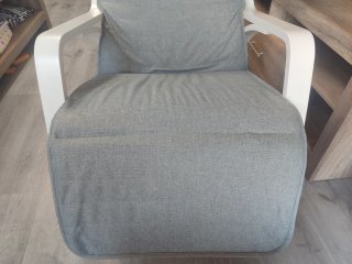 Sillón relax madera con reposapiés