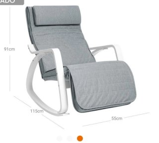 Sillón relax madera con reposapiés