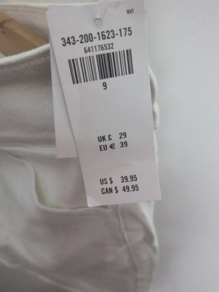 Minifalda Hollister Talla 29 Blanca talla 9