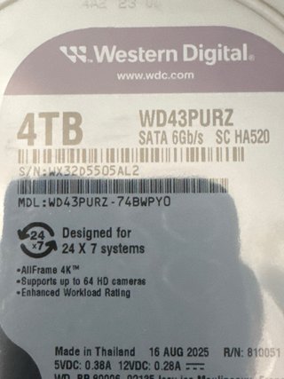 Disco Duro WD Purple 4TB Precintado