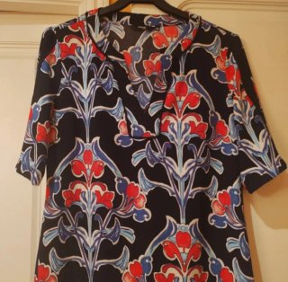 Vestido Vintage Estampado Art Nouveau