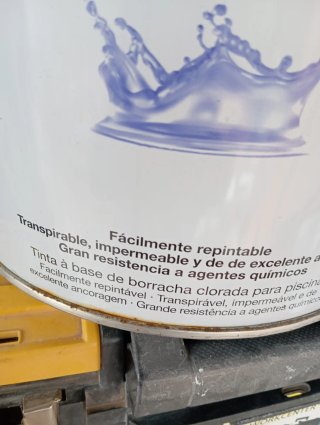 Limpiar piscina de FIBRAS Y PINTAR