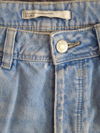 Zara Shorts Denim Blu Donna