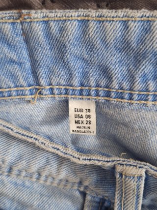 Zara Shorts Denim Blu Donna