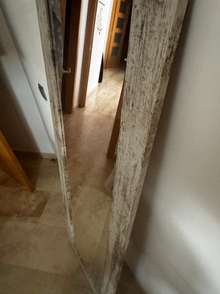 Specchio da terra in legno e vetro