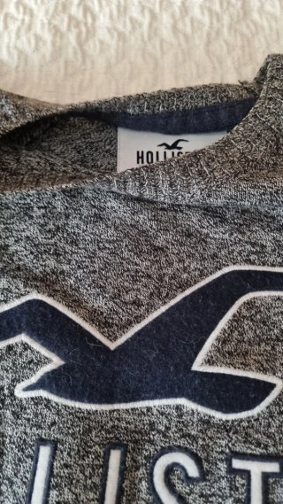 Jersey Hollister gris jaspeado finito