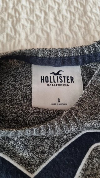 Jersey Hollister gris jaspeado finito