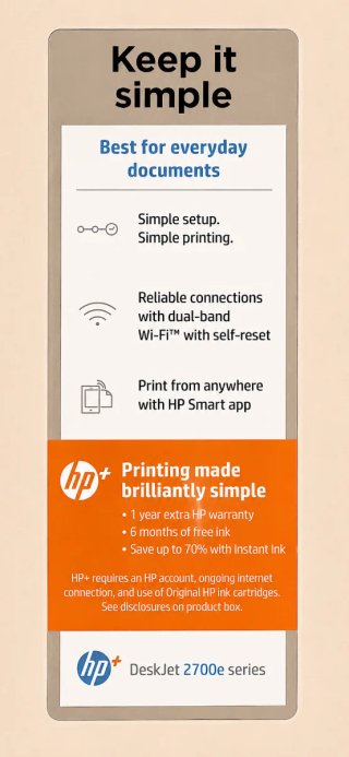 Stampante multifunzione HP Deskjet 2720e grigio e bianco