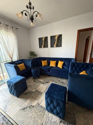 Sofá Azul Estilo Árabe Moderno