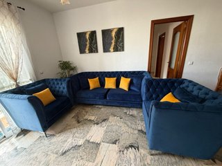Sofá Azul Estilo Árabe Moderno