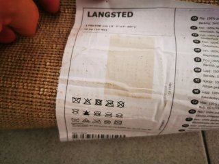 Alfombra IKEA Langsted Beige 170x240 cm
