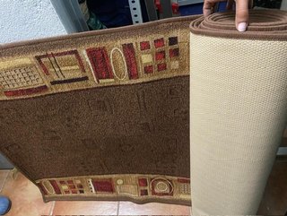 Tappeto per Corridoio 7m Marrone e Beige