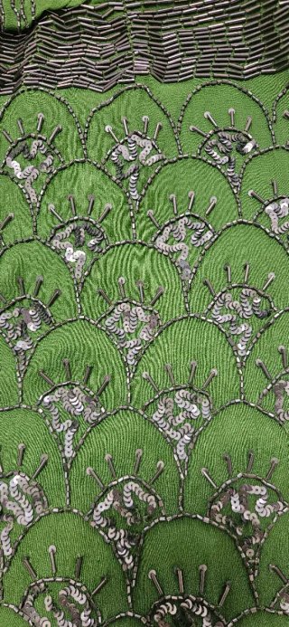 Vestido fiesta eventos Tintoretto verde lentejuela
