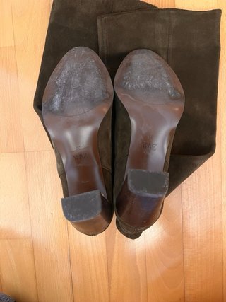 Botas Zara Ante Verde Oscuro Talla 39