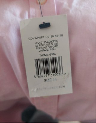 Camisa Ralph Lauren Rosa Talla XS