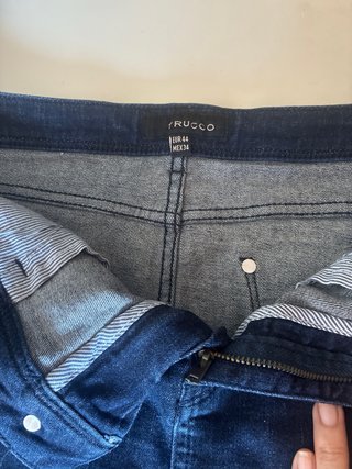 Falda tejana TRUCCO azul talla 44 un poco elástica