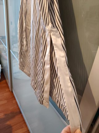 Vestito kimono righe panna e nere