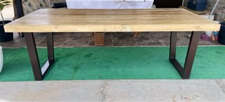 Mesa industrial madera y metal