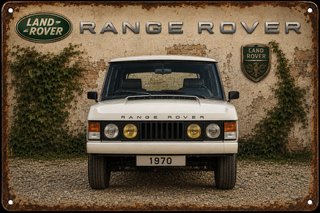 Chapa Metálica Decorativa Range Rover Clásico