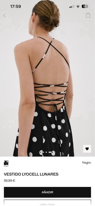 Vestido negro lunares