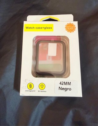 Protector Apple Watch 42mm Negro + Cristal