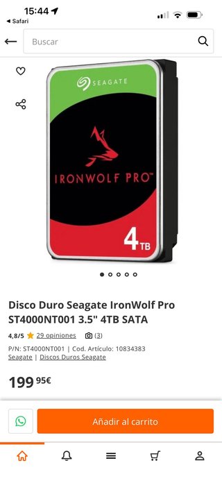 Disco Duro Seagate IronWolf Pro 4TB Precintado