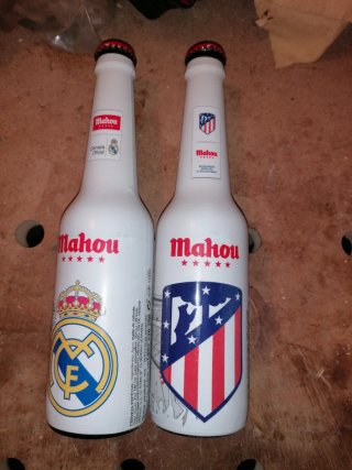 Bottiglie Mahou Real Madrid e Atlético Madrid