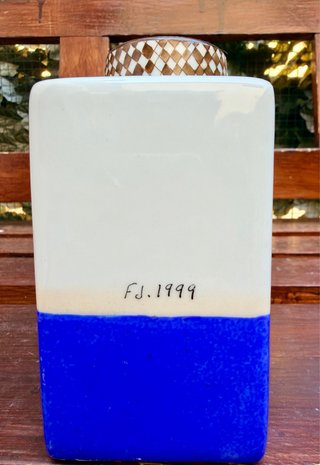 Scultura vaso ceramica farfalla firmato
