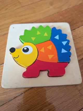 Puzzle erizo Bébé madera
