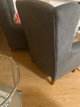 2 Poltrone in tessuto grigio