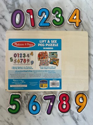 Puzzle de números Melissa & Doug Montessori puzzle