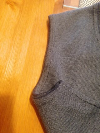 Chaleco de punto azul hombre