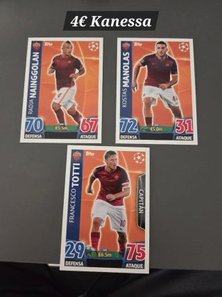 Lote cromos Topps Roma Nainggolan Manolas Totti