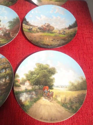 Lote 6 Platos Decorativos Porcelana